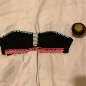 Strapless Black Swimsuit Top